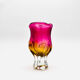 Vase - Sommerso - Josef Hospodka in fuchsia and amber yellow crystal