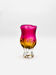 Vase - Sommerso - Josef Hospodka in fuchsia and amber yellow crystal
