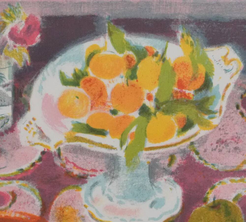 Paul Collomb: The Indian sheet, original signed lithograph.