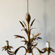 Florentine chandelier in wheat ear style by Hans Kögl Hollywood Regency