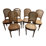 Lot of 6 vintage fluted chairs