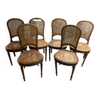 Lot 6 chaise cannelées vintage
