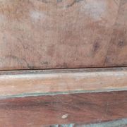 Vintage Wooden Nightstand with Marble Top