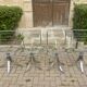 Set of 4 vintage swivel chairs in chrome metal – 1970s Ensem