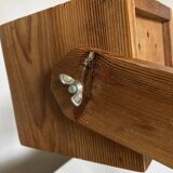 Lampe cocotte articulée en bois de pin 1970