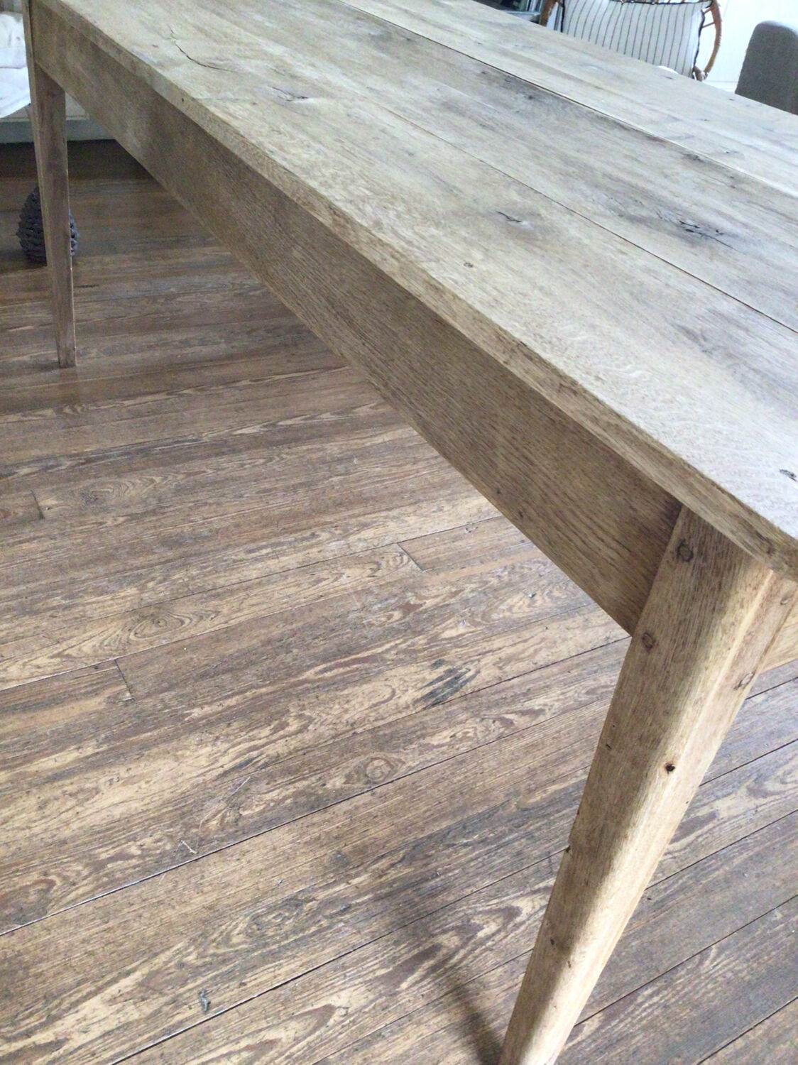 Table de ferme en chêne 1m80