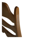 Set of 4 "Razorblade" high back chairs in oak & boucle, Henning Kjærnulf, 1960s