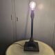 Old bronze lamp base, brown patina - Made in England