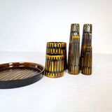 Collection of 6 Ceramic Vases and a Upsala Ekeby Nevada Tray 1962