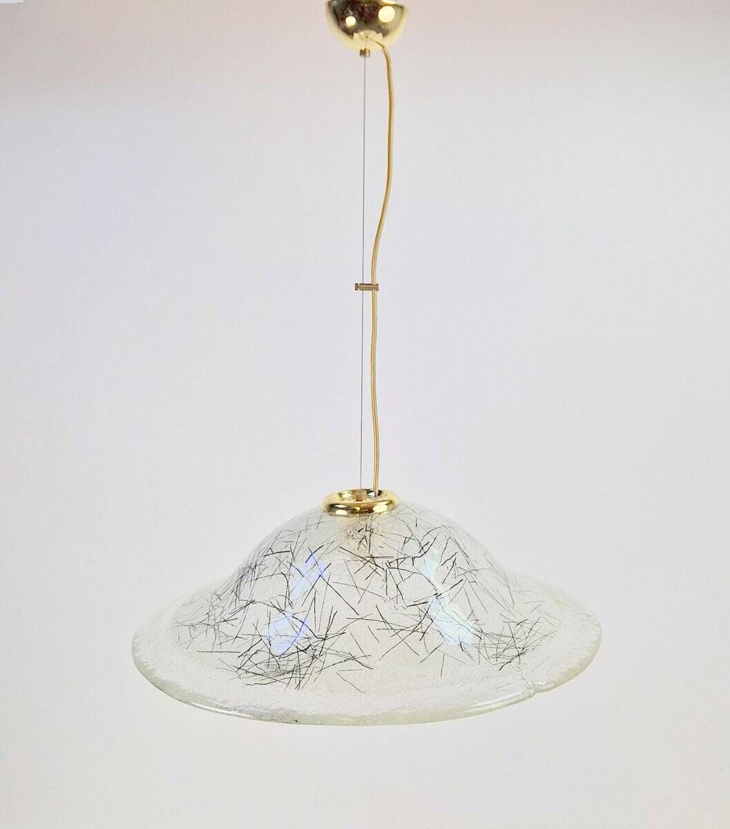 Vintage Murano Glass Pendant Lights from Kaiser-Leuchten, 1960s, Set of 2