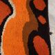 Tapis orange seventies rectangulaire 130 x 70 cm