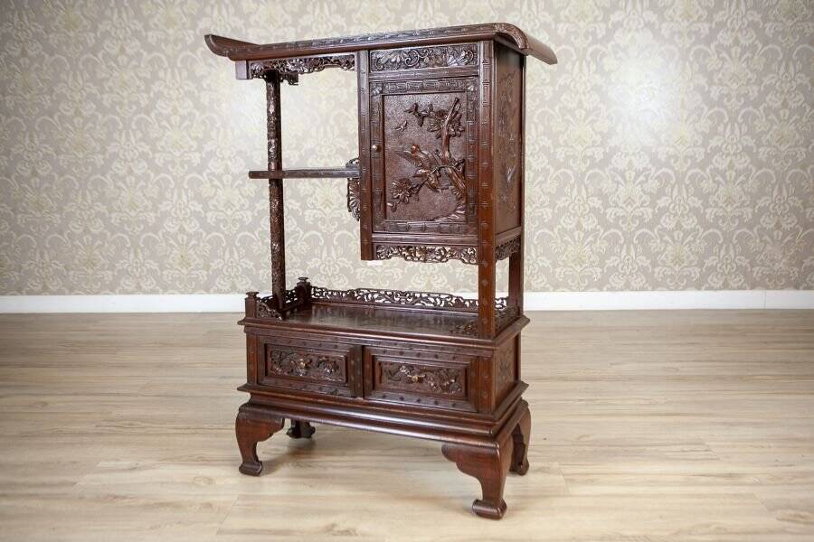 Antique Japanese Cabinet in Exotic Wood