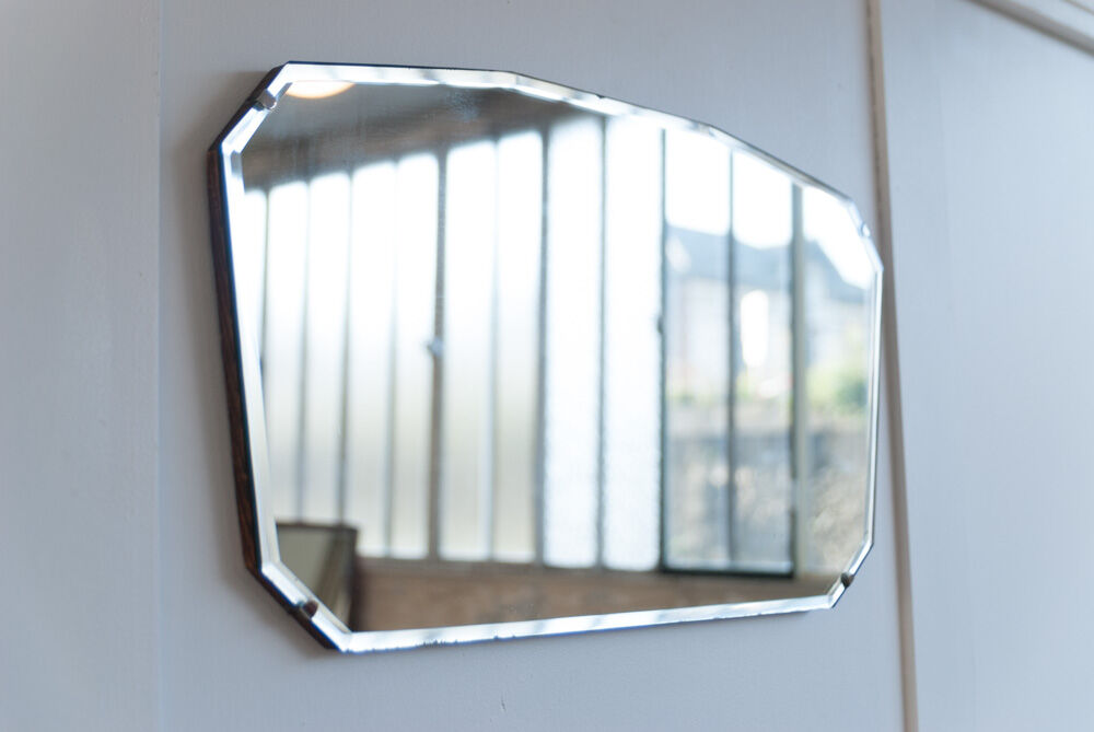 Art Deco oblique mirror 36x66cm