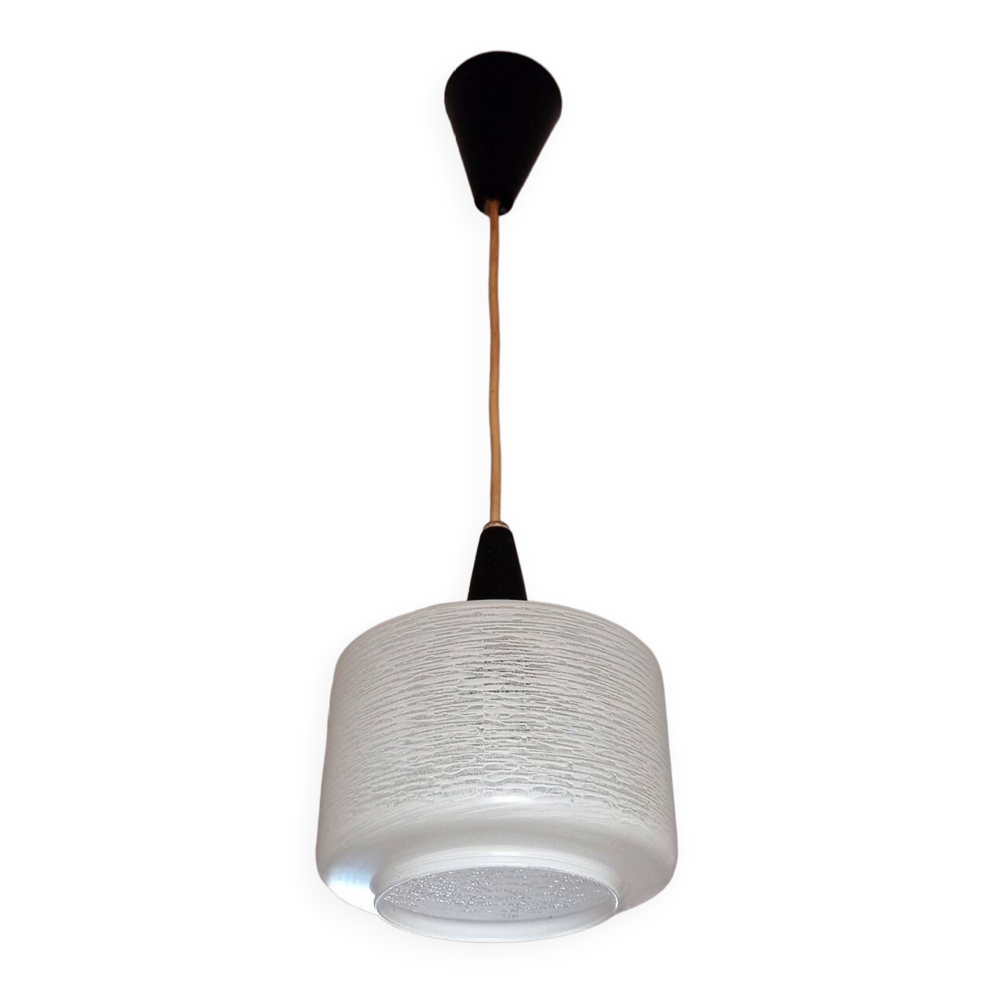 Suspension vintage verre années 70