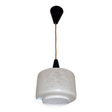 Vintage glass pendant light from the 70s