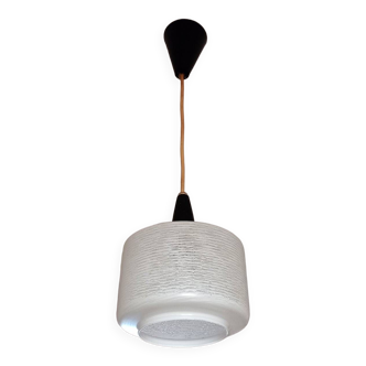 Vintage glass pendant light from the 70s