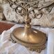Miroir de table ancien style Louis XV / rocaille – métal doré