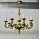 Lustre en bronze à 8 bras de lumière