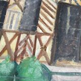 Peinture huile sur toile Normande R.Oswald 1960 cadre bois doré