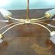 Four-light suspension with glass lampshade, diamond size, 1980.