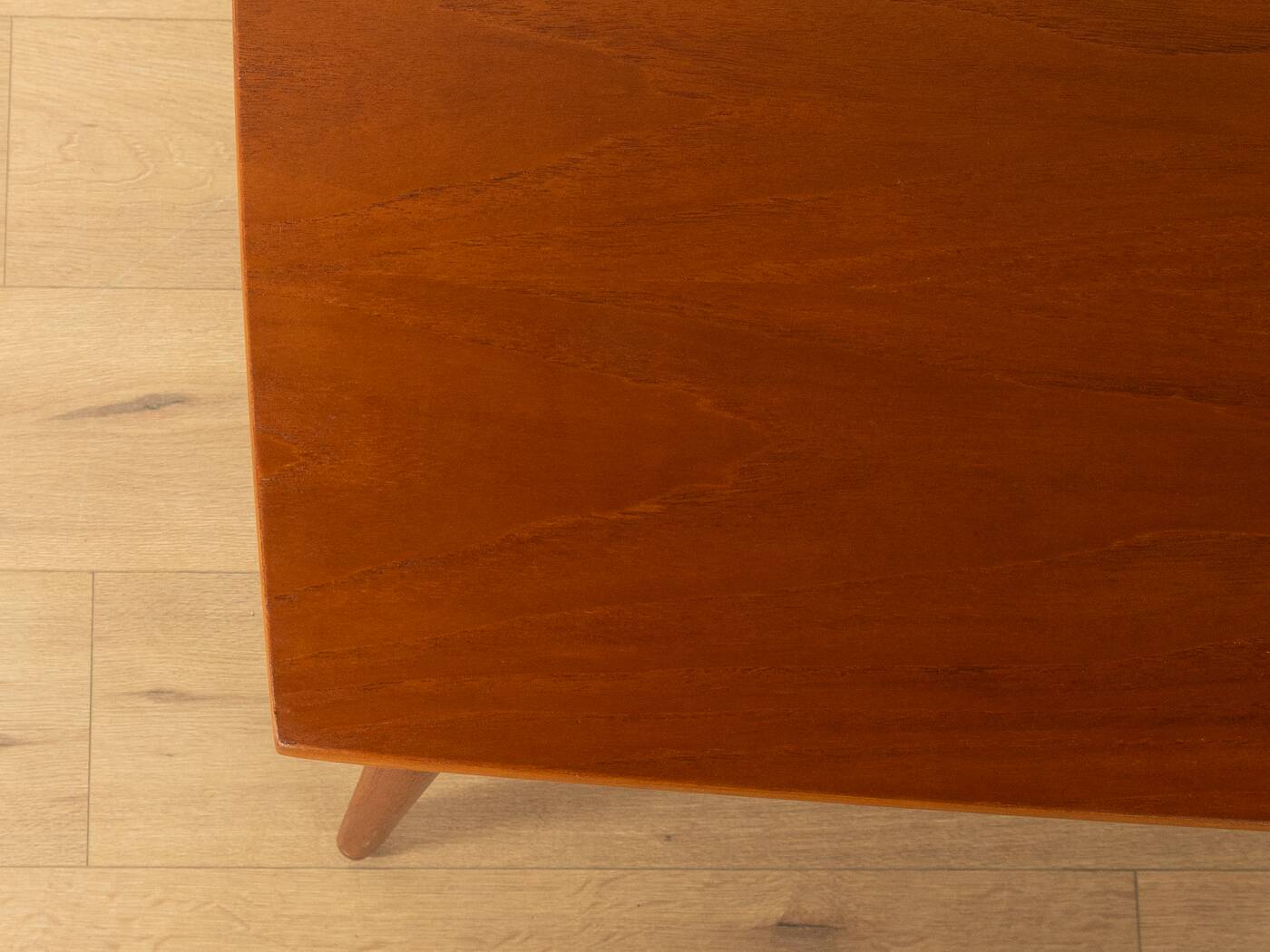Elegant mid-century dining table with extension function, 1960s, teak veneer
