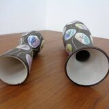 Ceramic Kongo Vases by Bodo Mans for Bay Keramik, 1960s, Set of 2