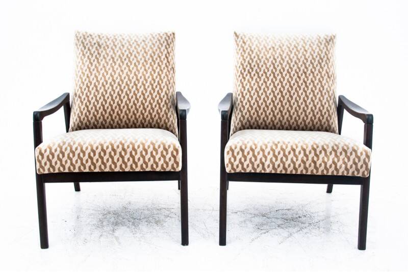 Pair of vintage armchairs, Poland, 1960s. After renovation.
