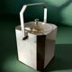 Romeo Rega chromed ice bucket with tongs, Italy, 1970s
