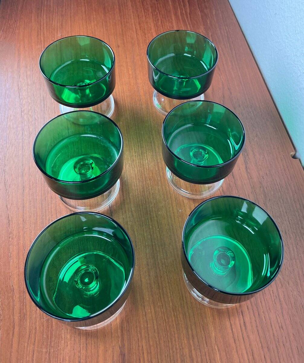 Vintage drinking glasses by Luminarc, 1970s, set of 6.