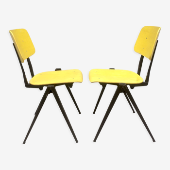 Lot de 2 chaises vintage et design Galvanitas S21