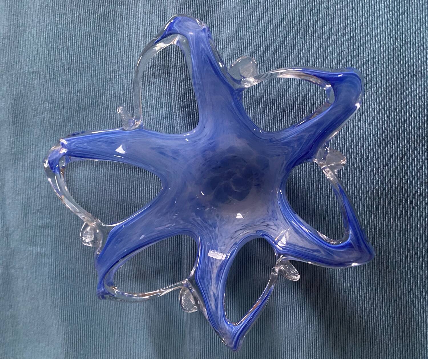 Morano glass "Starfish" trinket dish