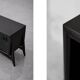 Vintage Mid-Century Scandinavian Modern Dark Oak Sideboard & Wooden Handles