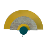 Colorful metal and glass wall light  Arlus 1980