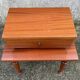 Small varnished wood nightstand, 1950s.