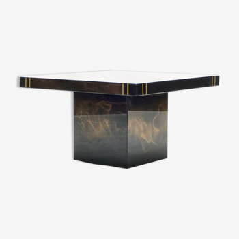 Side table in lacquered brass 1970
