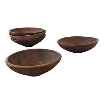 Set of teak cups