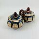 Saleron Double Covered Salt and Pepper Terracotta Glazed Bulgarian Monas