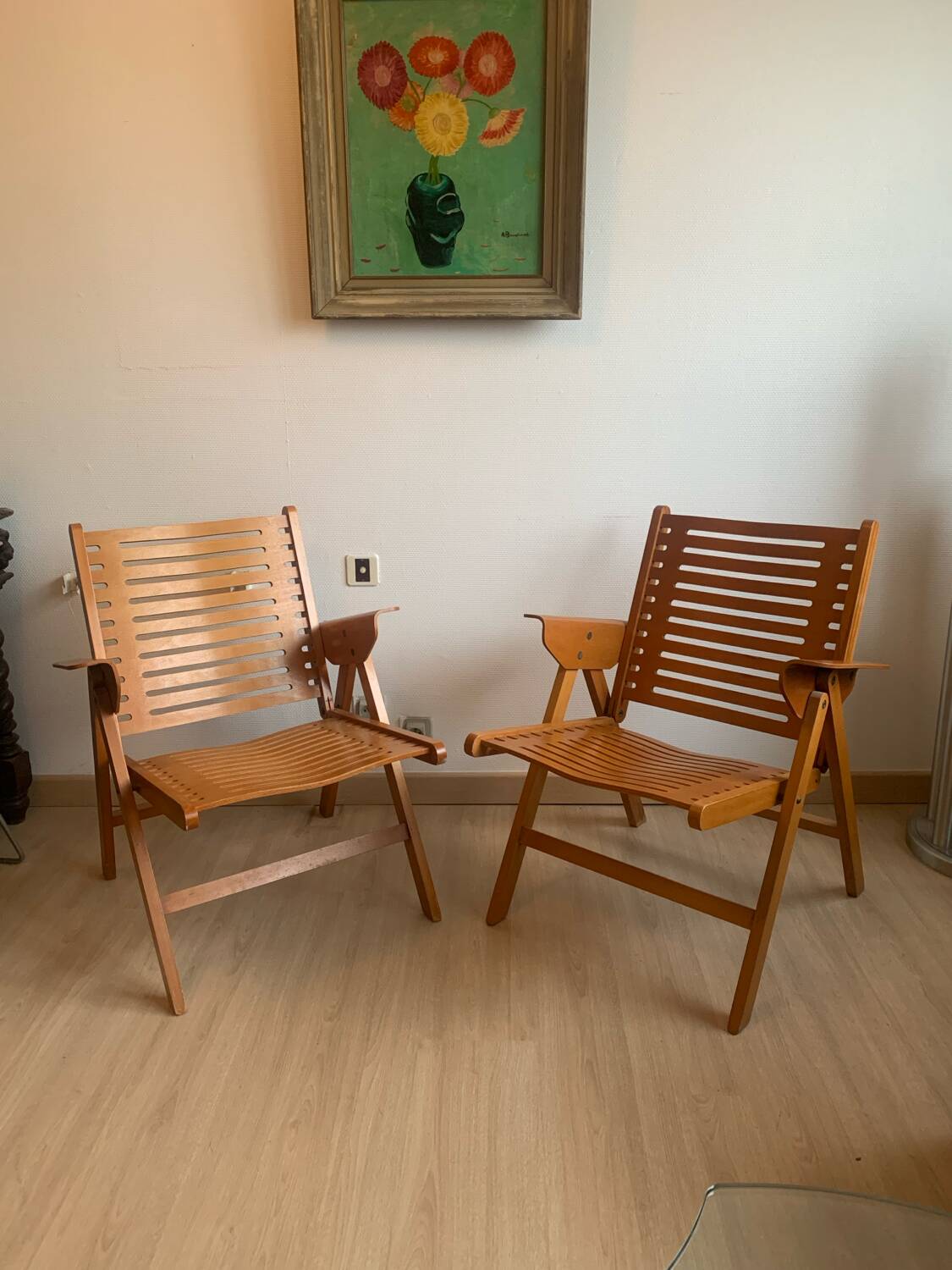 Pair of Rex Niko Kralj Folding Armchairs