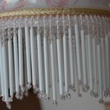 Opaline wall light with ceramic and glass pendants