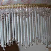 Opaline wall light with ceramic and glass pendants