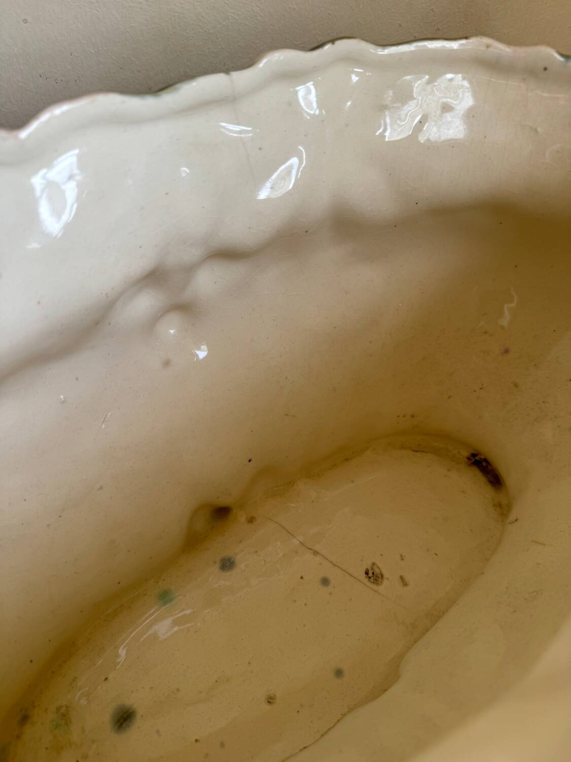 Old Art Nouveau majolica planter