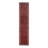 Long Vintage Oriental Runner Rug Handwoven Geometric Wool Stair Runner