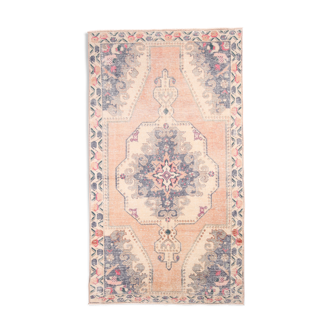 Tapis vintage violet et beige 233x133