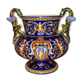 Big vase gien dragon coves blue renaissance décor