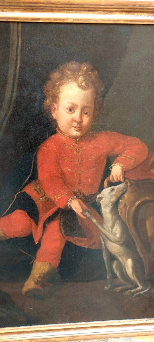 Oil painting on canvas, portrait of a young nobleman, 18th century