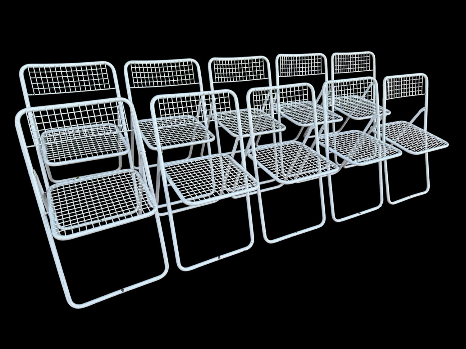 Ted Net Folding Chairs by Niels Gammelgaard for IKEA, 1970s, Set of