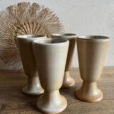 4 Mazagran in stoneware from Brenne, France.