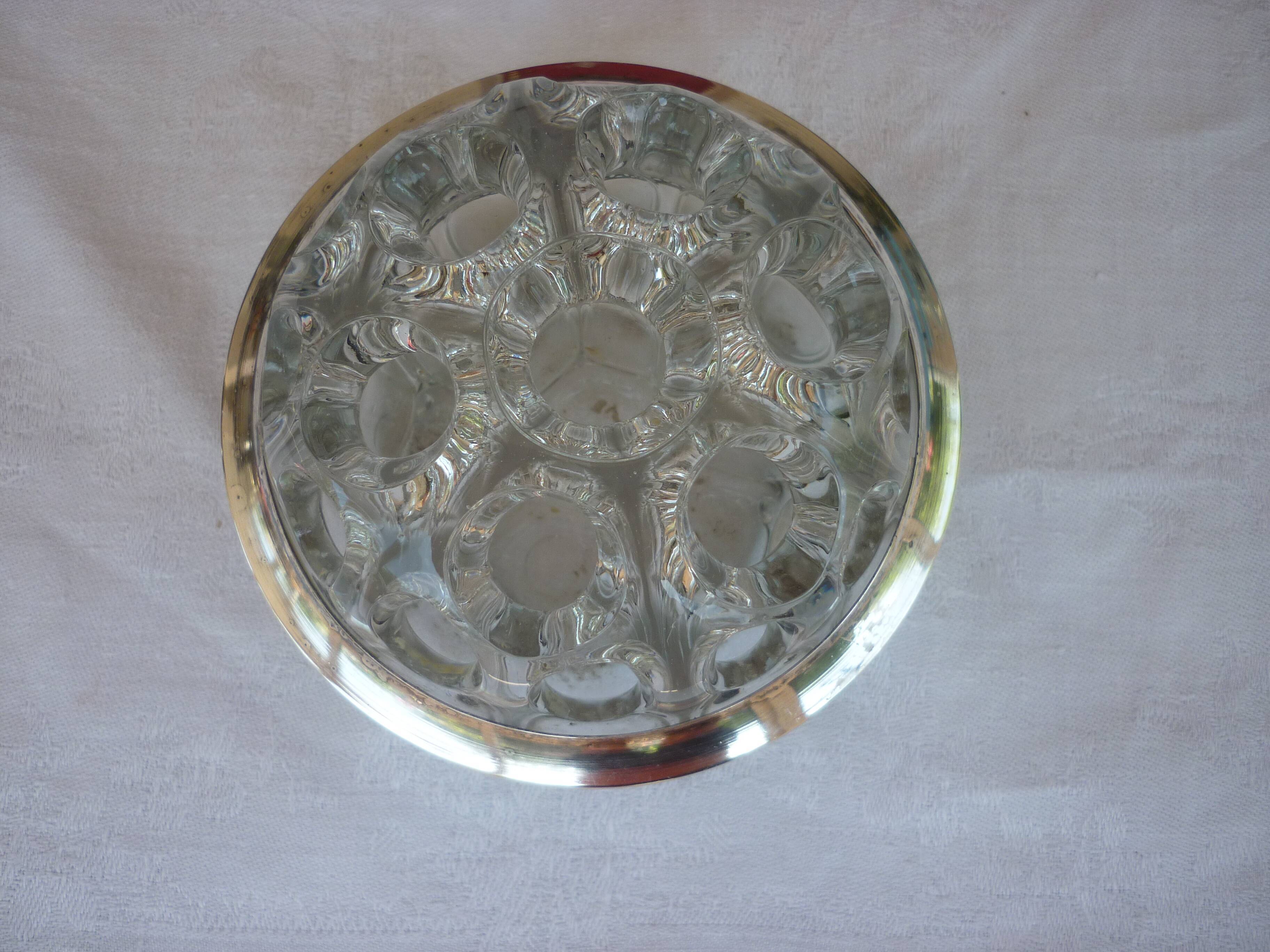Spades glass flowers silver metal strapping