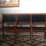 Early 20th-century solid oak bench