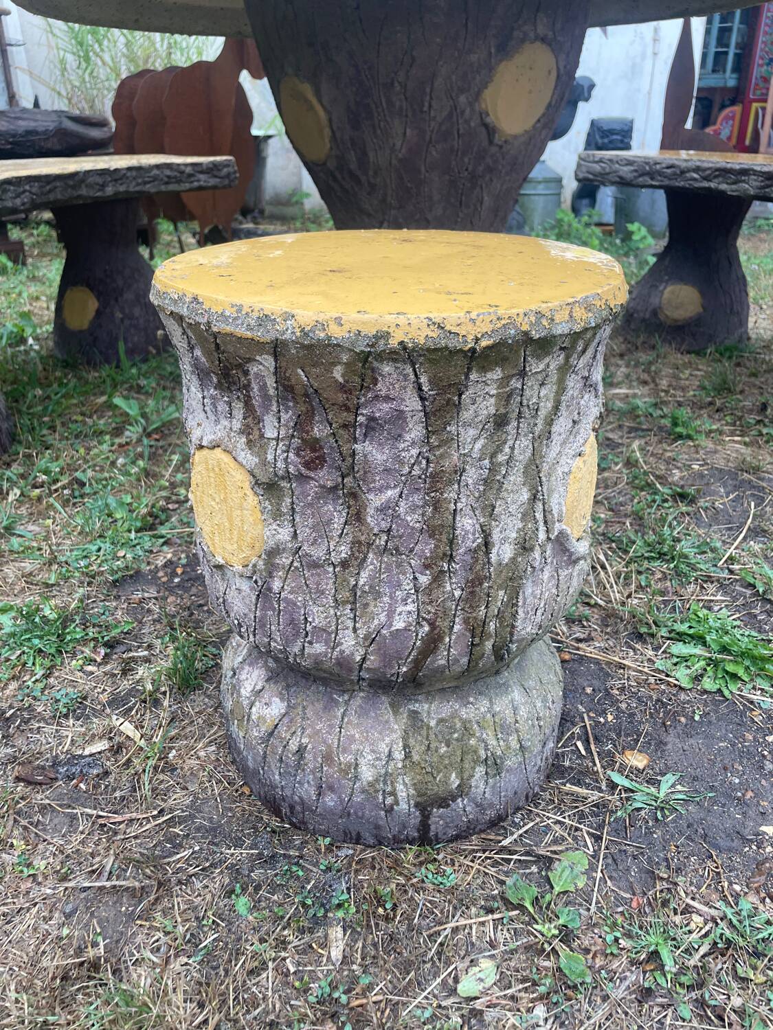 Salon de jardin béton